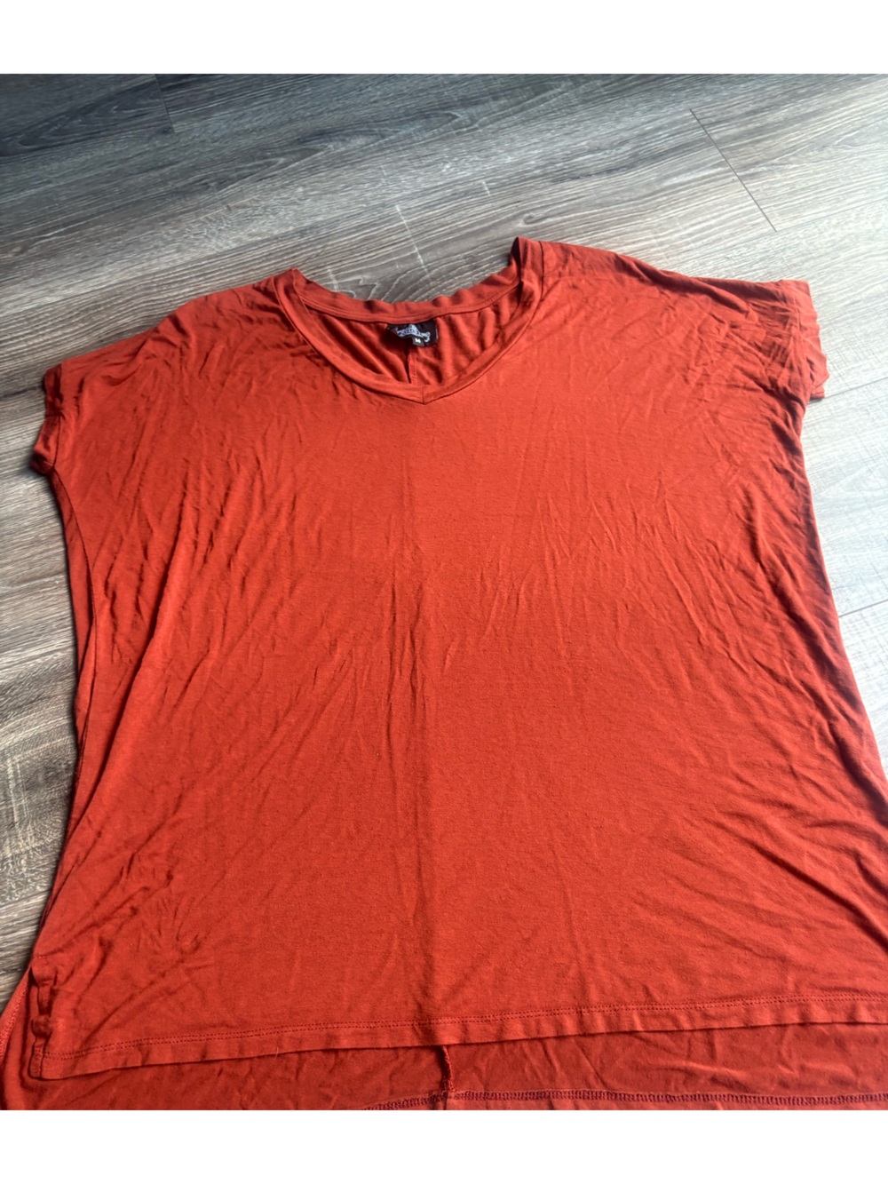 Angie Short Sleeve Crew Tee in Burnt Orange